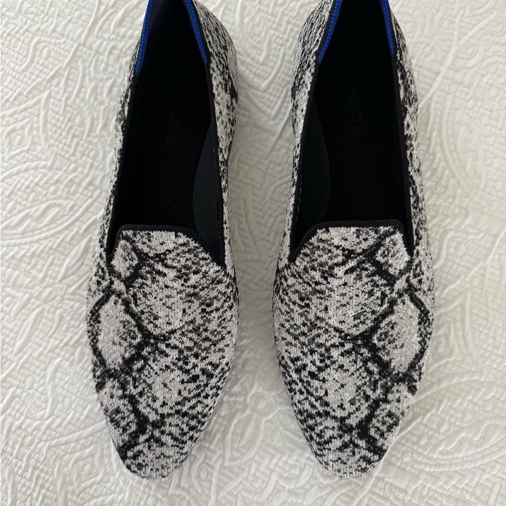 Black and White Patterned Loafers. Excellent condition lightly worn